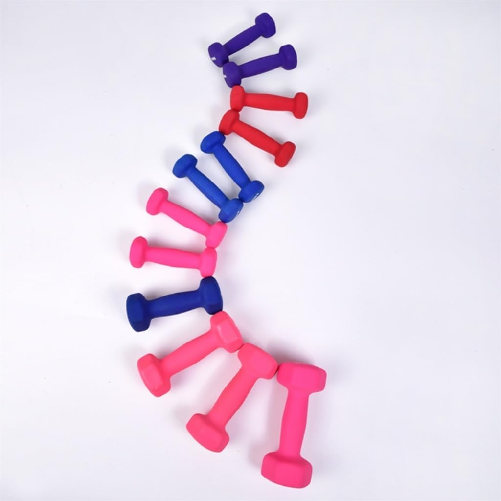 Dumbbel Frosted Plastic Small Dumbbells, Men's Yoga Fitness Equipment, A Pair Of Arm Exercise Hexagonal Dumbbells Barbell, Pink