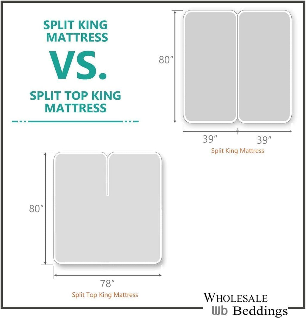 Royal Tradition Solid 300 Thread Count, 100 Percent Cotton 4PC Top Split King Bed Sheets Set with Deep Pockets, White