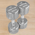 METIS Chrome Dumbbell Weights [Pair] - Pair of Dumbbell Hand Weights [2lb - 22lb] | Exercise & Fitness Dumbbells | Steel Weights Dumbbells Set | Strength Training Equipment