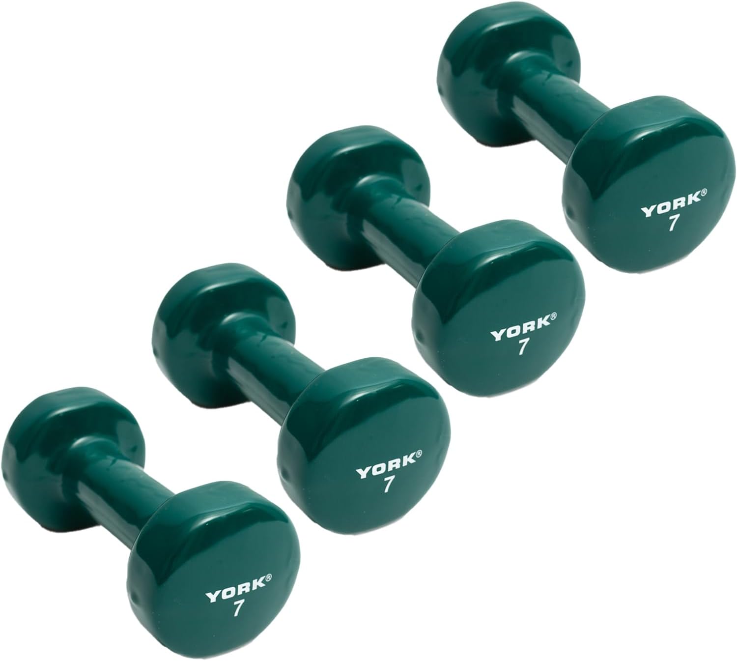 Vinyl Coated Fitbell Dumbbell (1LB to 15LB, Pack of 1, 2, 4) | Durable Anti-Roll Anti-Slip, Multi-Color | Ideal for Arm Rows Squats Chest Presses Bicep Curls Walking Jogging & Yoga