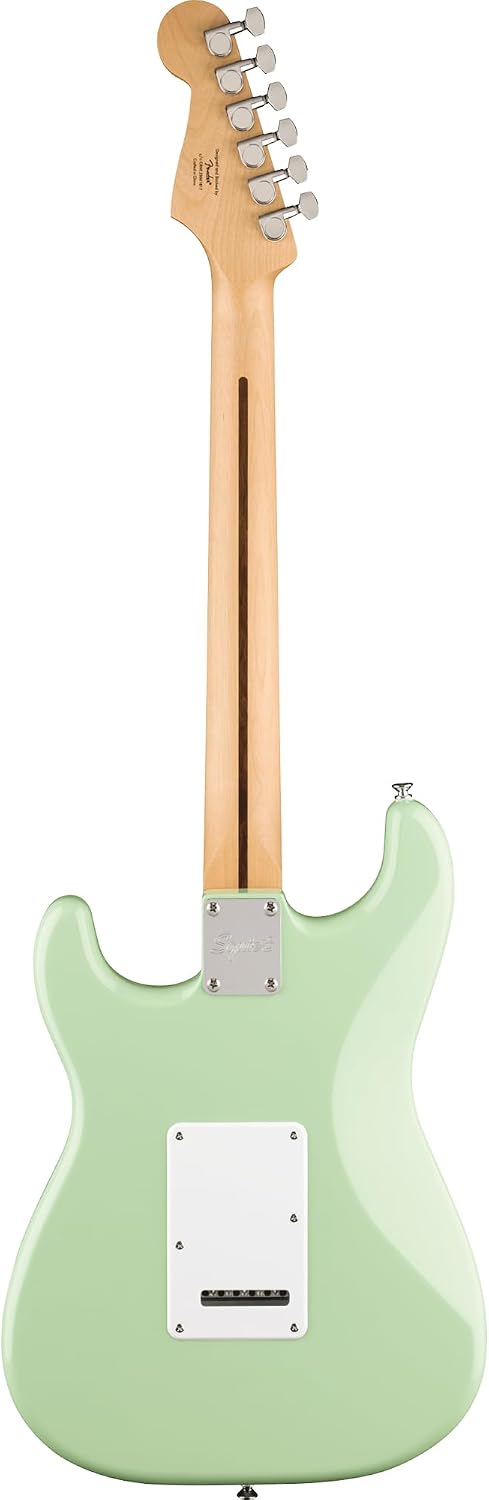 Fender Squier Sonic Stratocaster HSS - Surf Green Bundle with Frontman 10G Amp, Cable, Tuner, Strap, Picks, and Austin Bazaar Guitar DVD