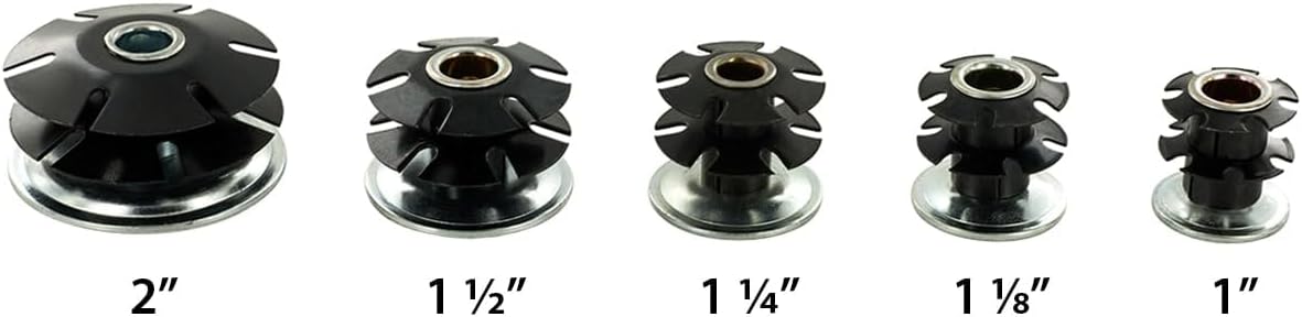 Outwater Industries Double Star Threaded Caster Insert | Heat Treated Steel | Fits 2 Inch Round 16-18 Gauge Tube | Thread: 3/8-16 | 100 Pack