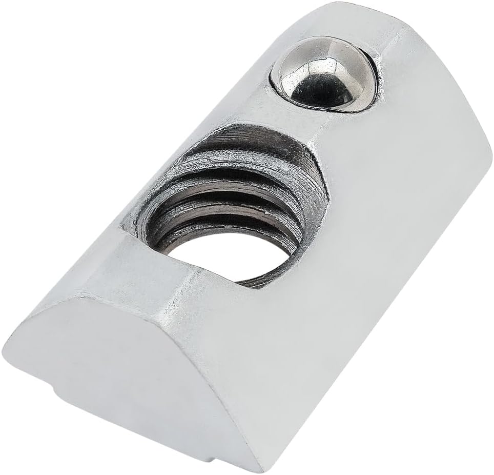 8020, 13040, 15 40 Series 5/16-18 Steel Self Aligning Roll in T-Nut with Ball Spring - T Slot Accessories for 80/20 Aluminum Extrusion - Hardware Nuts (500 Pack)
