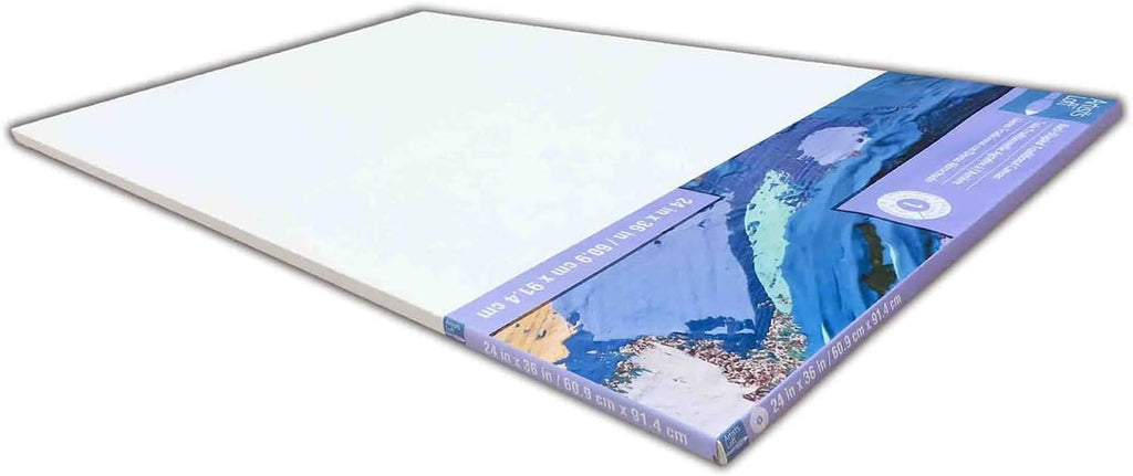Artist's Loft 24' x 36' Level 1 Back Stapled Traditional Canvas - Acid Free Cotton Canvas for Paint, Acrylic, & Oils - Bulk 6 Packs