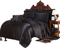 Yarns of Cotton 3 PC All Season Silky Super Soft Comforter Set Luxurious Bedding Set - (1 Comforter, 2 Pillow Cases) King/Black