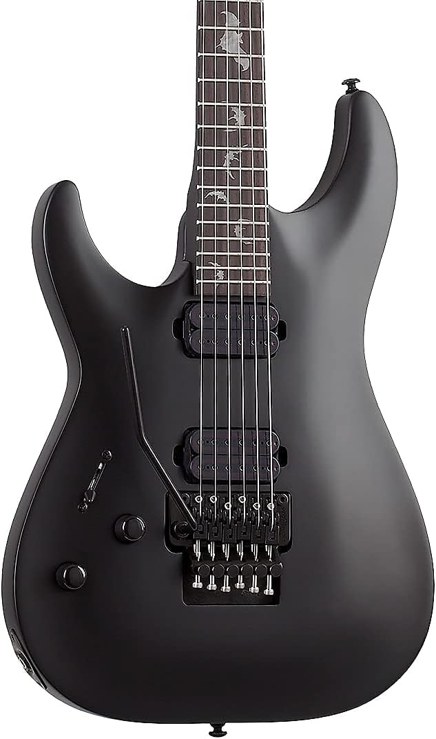 Schecter Damien-6 FR LH Left-Handed Electric Guitar - Satin Black