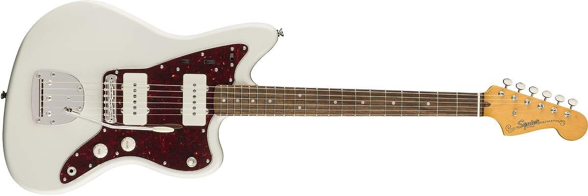 Squier Classic Vibe 60s Jazzmaster Electric Guitar, with 2-Year Warranty, Olympic White, Laurel Fingerboard