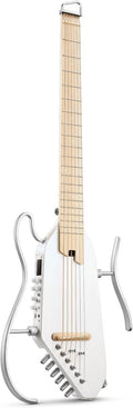 Donner Acoustic Electric Guitar HUSH I PRO Travel Guitar with Multiple Effect Modes Smart Guitarra Kit of Earphone, Gig Bag, Strap, Charging Cable