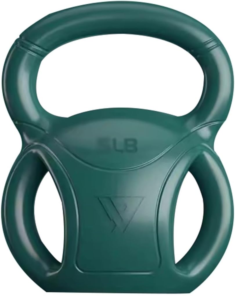Kettlebell Weights Gym Muscle Training Kettle Bells, Women's Fitness Squat Dumbbell, Unique Three-Ear Structure, Sports Equipment(Dark Green,20LB)