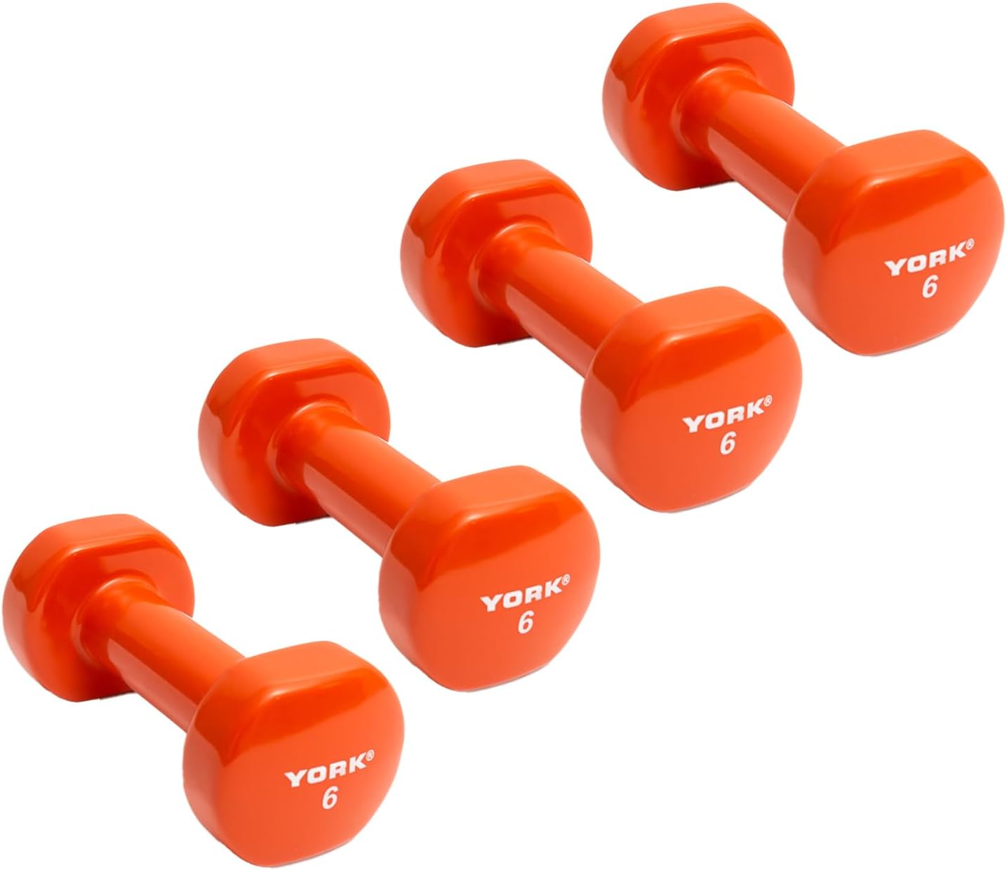 Vinyl Coated Fitbell Dumbbell (1LB to 15LB, Pack of 1, 2, 4) | Durable Anti-Roll Anti-Slip, Multi-Color | Ideal for Arm Rows Squats Chest Presses Bicep Curls Walking Jogging & Yoga