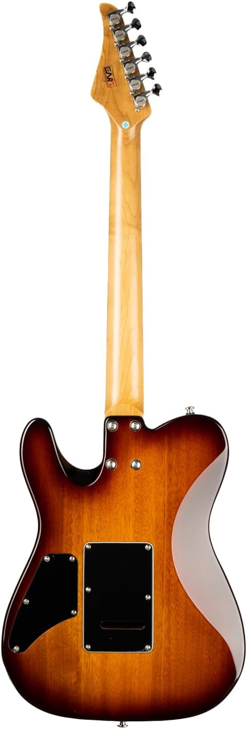 EART TL-380 6 String Solid-Body Electric Guitar Roasted Mahogany Body Maple Neck, Available in Gloss Finishes,Right
