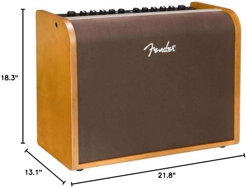 Fender Acoustic Guitar Amp, 100 Watts, with 2-Year Warranty Bluetooth Speaker, 8 Inch Full-range Speaker, 14Hx18.5Wx9.25D inches, Wood, Natural Blonde