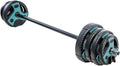US Weight Barbell Weight Set for Home Gym with 55' padded Bar - Adjustable Weights for Exercise, Lifting, and to Build Muscle