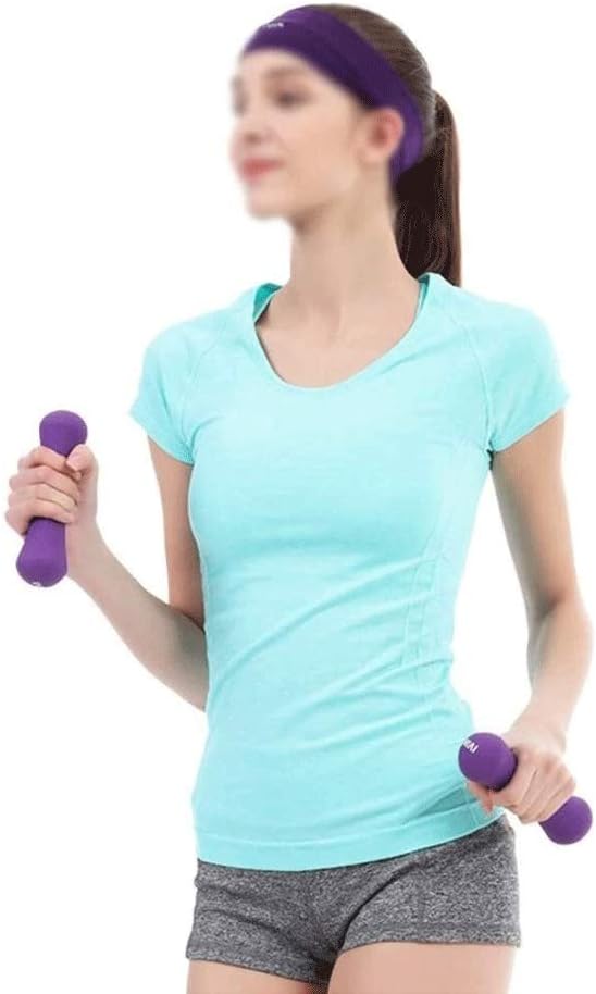 2pcs Dumbbell Female and Men's Beginner Aerobics Bodybuilding Fitness Equipment Home Gym Exercise Thin Arm Pilates Yoga Weight Lose Sporting Goods Dumbbells (Color : Pur
