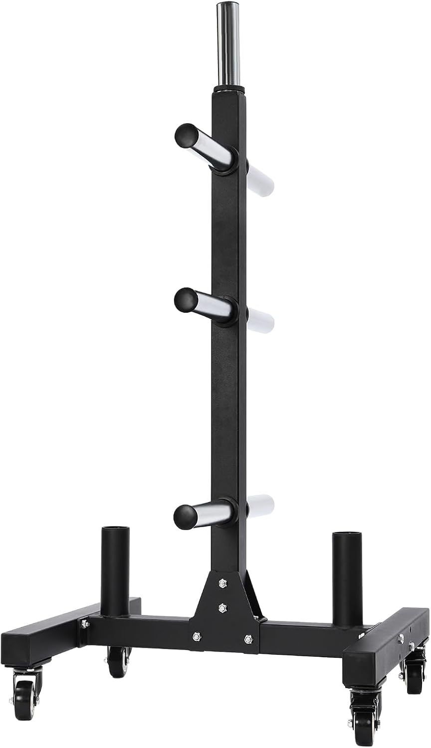 Dumbbell Rack, Removable Plate Rack Tree, Vertical Storage Tree with 4 Universal Wheels, Dumbbell Chip Storage Rack, Storage of Fitness Equipment, Q235 Steel, 500kg/1102.3lbs Load-Bearing