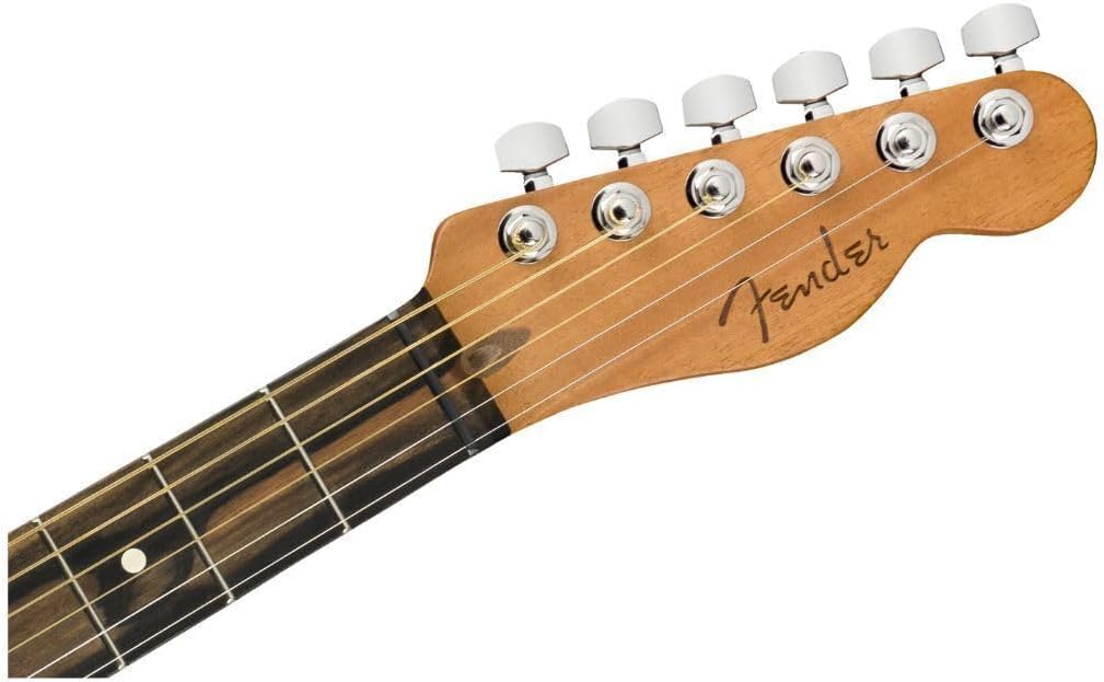 Fender American Acoustasonic Telecaster Acoustic Electric Guitar, with 2-Year Warranty, Black, Ebony Fingerboard, with Gig Bag