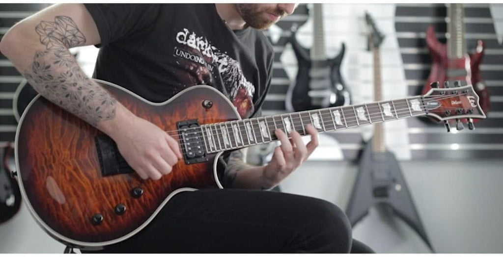 ESP LTD EC-1000 Evertune - Dark Brown Sunburst over Quilted Maple