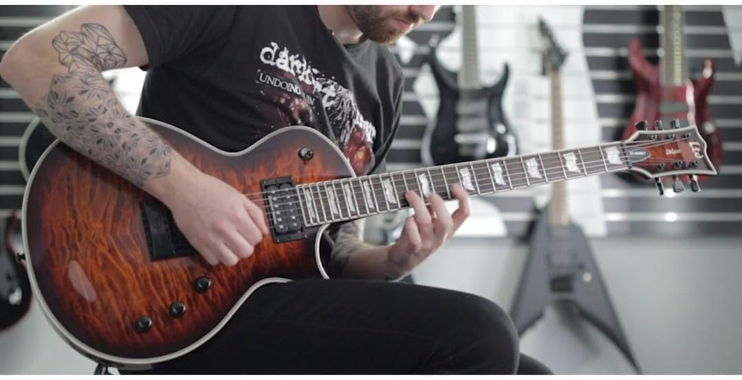 ESP LTD EC-1000 Evertune - Dark Brown Sunburst over Quilted Maple