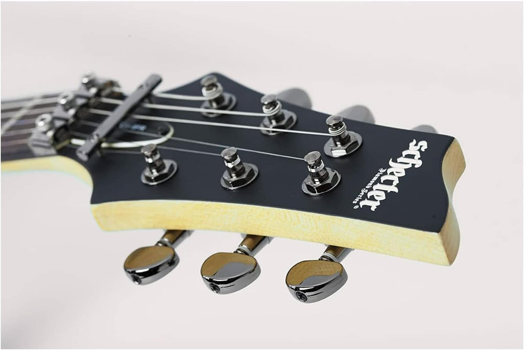 Schecter 3661 Solid-Body Electric Guitar, Aged Black Satin