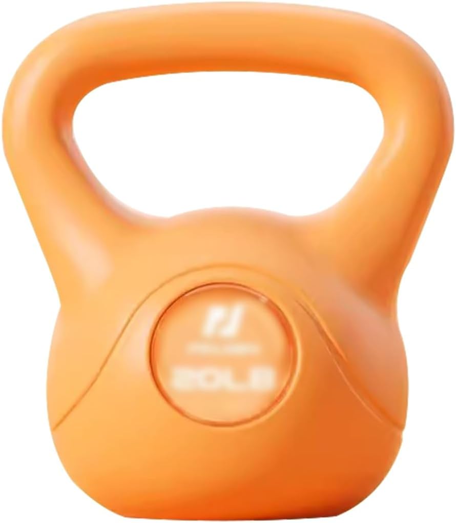 Kettle Bells Weight Home Fitness Kettlebell for Women, Gym Body Shaping Dumbbell, Strength Training Equipment, Does Not Damage The Floor(Orange-20lb)