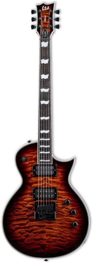 ESP LTD EC-1000 Evertune - Dark Brown Sunburst over Quilted Maple