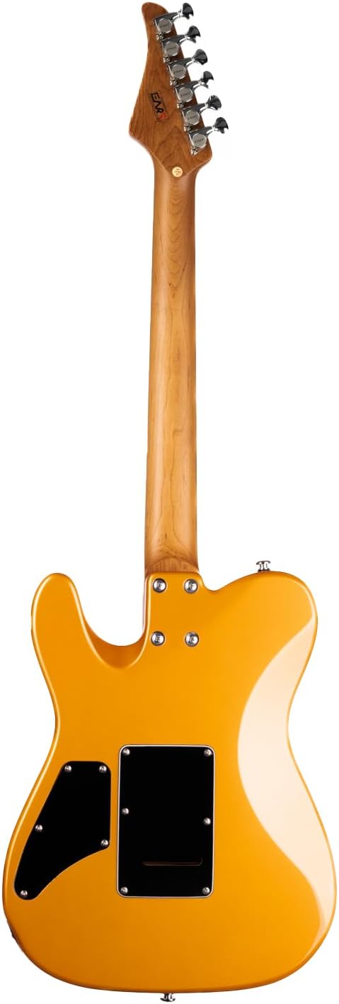 EART TL-380 6 String Solid-Body Electric Guitar Roasted Mahogany Body Maple Neck, Available in Gloss Finishes,Right