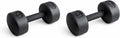 Legacy Solid Round Dumbbell Black – Heavy Duty Cast Iron Hand Weight with Knurled Ergonomic Grip for Strength Training, Muscle Toning, Home Gym Workout – 5 lb to 150 lb In Single & Pair