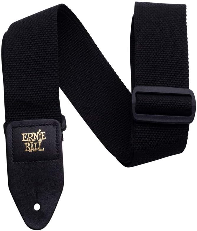Gator Cases Hard-Shell Wood Case for Acoustic Guitars (GWE-DREAD 12) + Ernie Ball Polypro Guitar Strap (P04037)