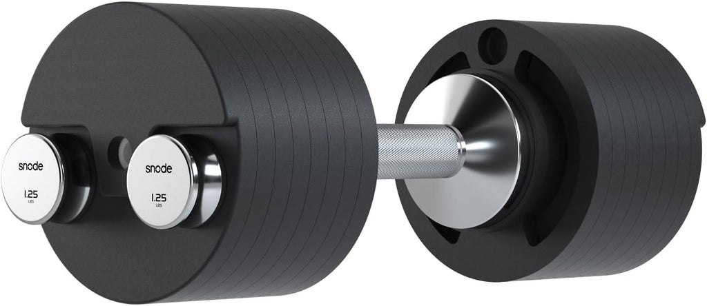 SNODE AD80 Drop Proof 80 lbs Adjustable Dumbbell Set -Adjustable Weights with Cast Iron Plates and Cradle, Knurled Handle, Fast Adjust, Compact Home Gym Equipment for Bench & Press