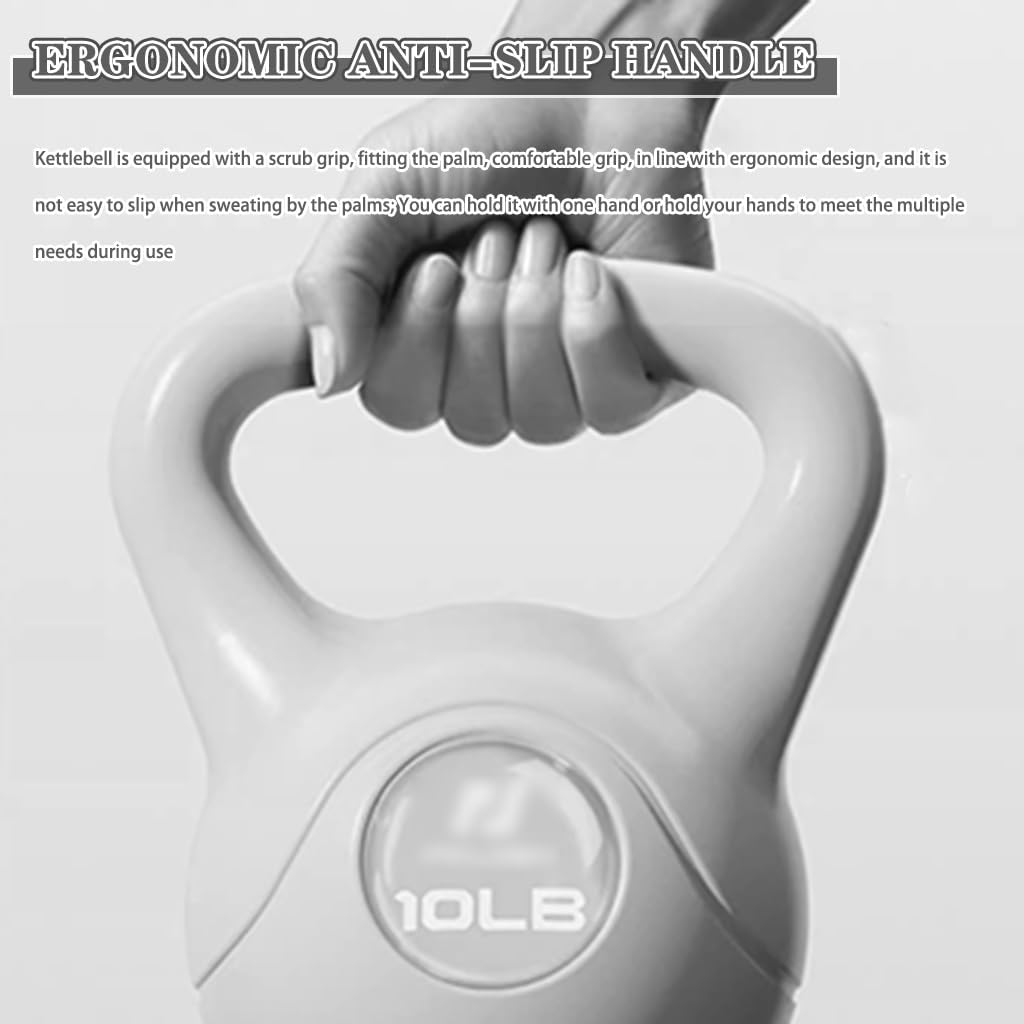 Kettle Bells Weight Home Fitness Kettlebell for Women, Gym Body Shaping Dumbbell, Strength Training Equipment, Does Not Damage The Floor(Blue-10lb)