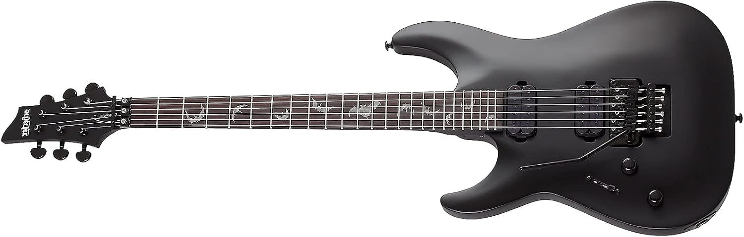 Schecter Damien-6 FR LH Left-Handed Electric Guitar - Satin Black
