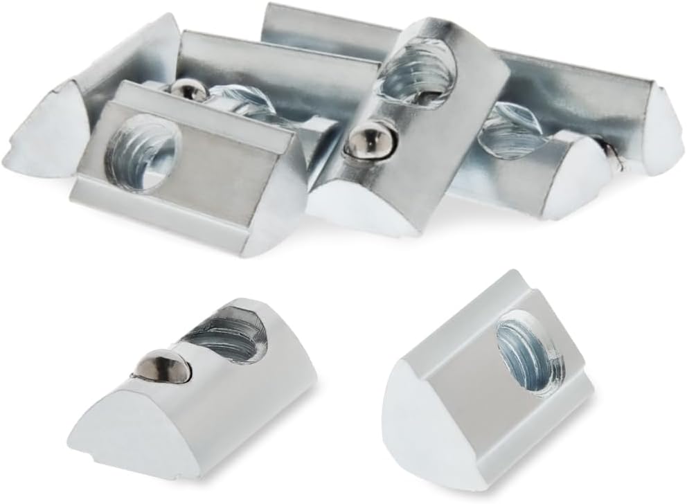 8020, 13040, 15 40 Series 5/16-18 Steel Self Aligning Roll in T-Nut with Ball Spring - T Slot Accessories for 80/20 Aluminum Extrusion - Hardware Nuts (1500 Pack)