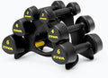ZIVA RPU Tribell Dumbbell Pair – Premium Urethane-Coated Hand Weights with Ergonomic textured Grip & Steel Core – 2–20 lb Sets in Multiple Colors for Strength Training