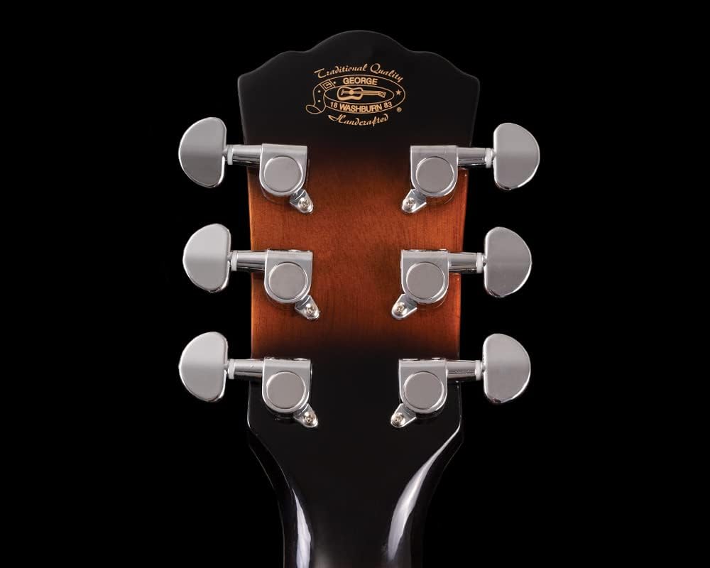 Washburn Festival EA15 Mini Jumbo Cutaway, Acoustic Electric Guitar, Tobacco Burst
