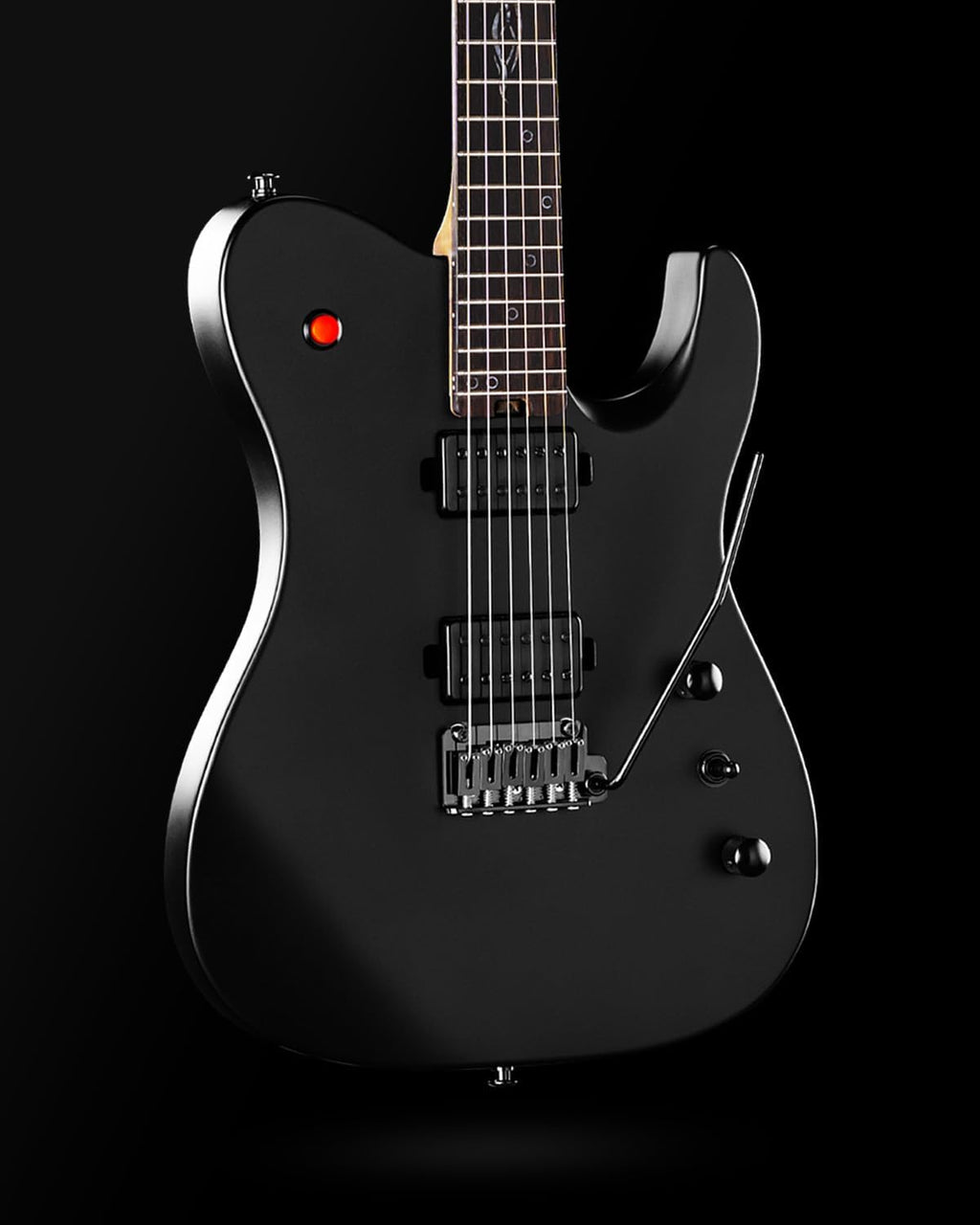WestCreek Helyx Electric Guitar, Mahogany Body, Stainless Steel Frets, Roasted Maple Neck, Rosewood Fretboard, Bone Nut, 24 Frets (Matte Black)