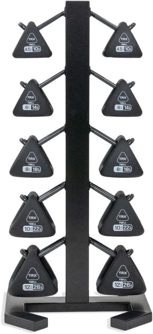TRX YBell Neo Series 3-in-1 Kettlebell, Dumbbell and Push Up Bar Workout Equipment | Commercial Grade Neoprene Coated Surface | Perfect for Strength Training & Conditioning Workouts | Bundle