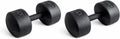 Legacy Solid Round Dumbbell Black – Heavy Duty Cast Iron Hand Weight with Knurled Ergonomic Grip for Strength Training, Muscle Toning, Home Gym Workout – 5 lb to 150 lb In Single & Pair