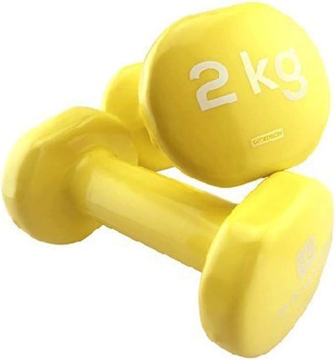 Rubber Dumbbell Children Men's and Female Beginner Aerobics Thin Arm Bodybuilding Exercise Home Gym Pilates Yoga Fitness Equipment Sporting Goods Weight Lose Dumbbells (