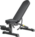 Etlegor Weight Bench Adjustable Workout Bench, Multi-Purpose Exercise Bench Fitness Equipment Can Tilt Downwards for Home Gym Barbell Dumbbell Bench Press and Strength Training Load 400KG(Black)