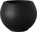 Panlaolao 17 H x 21' Dia (15' Pot Opening) Round Fiberstone Planter with Drainage Hole, Black, Indoor/Outdoor Large Plant Pot for Home Patio Garden, Planter for Christmas Tree, Ideal for Large Plants