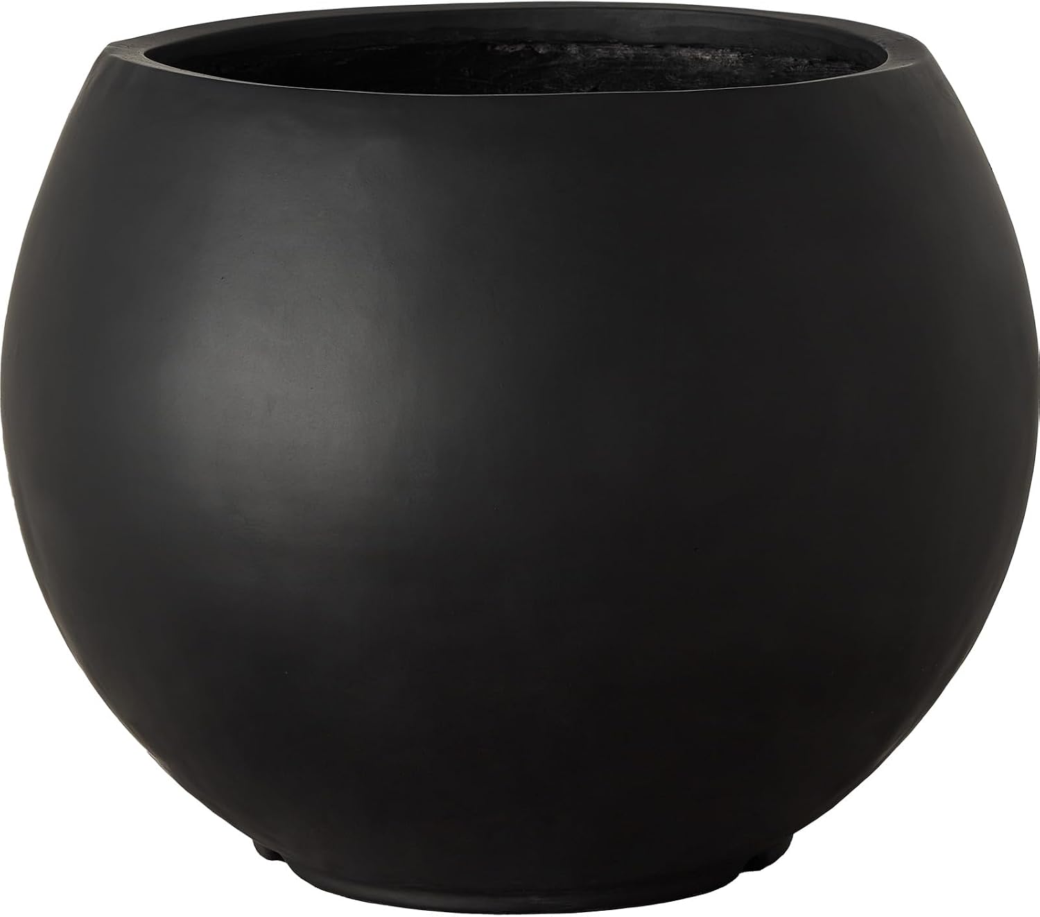 Panlaolao 17 H x 21' Dia (15' Pot Opening) Round Fiberstone Planter with Drainage Hole, Black, Indoor/Outdoor Large Plant Pot for Home Patio Garden, Planter for Christmas Tree, Ideal for Large Plants