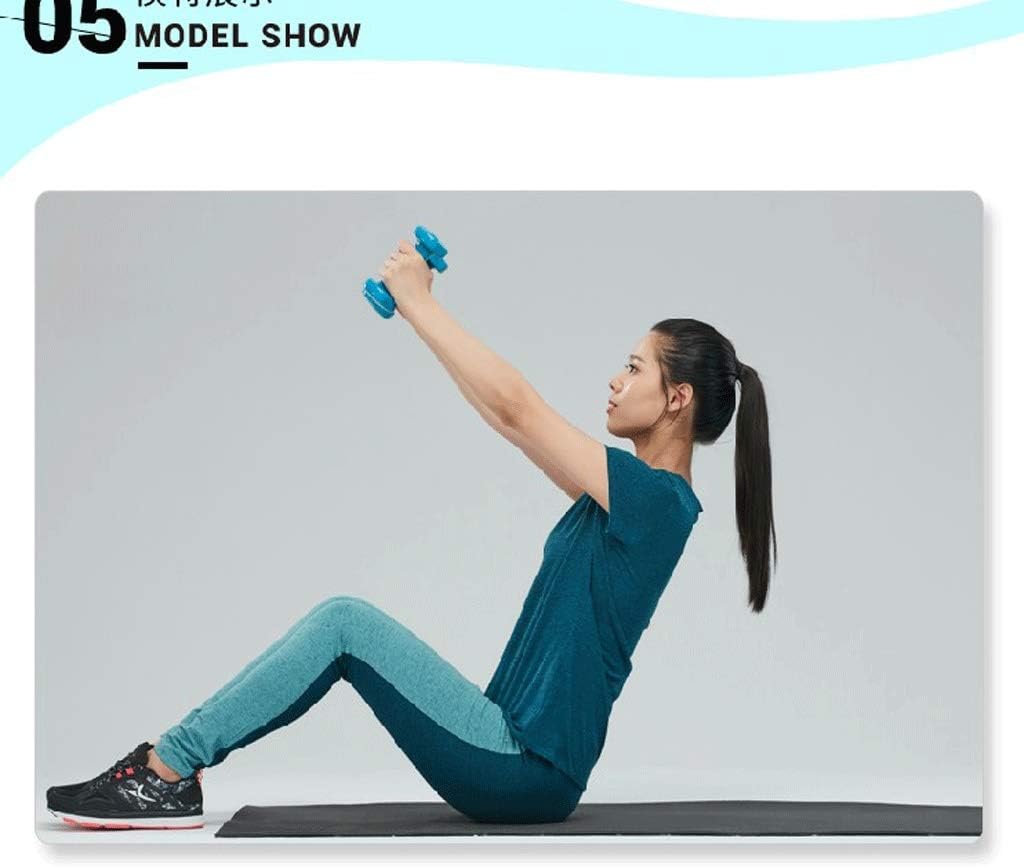 Rubber Dumbbell Children Men's and Female Beginner Aerobics Thin Arm Bodybuilding Exercise Home Gym Pilates Yoga Fitness Equipment Sporting Goods Weight Lose Dumbbells (