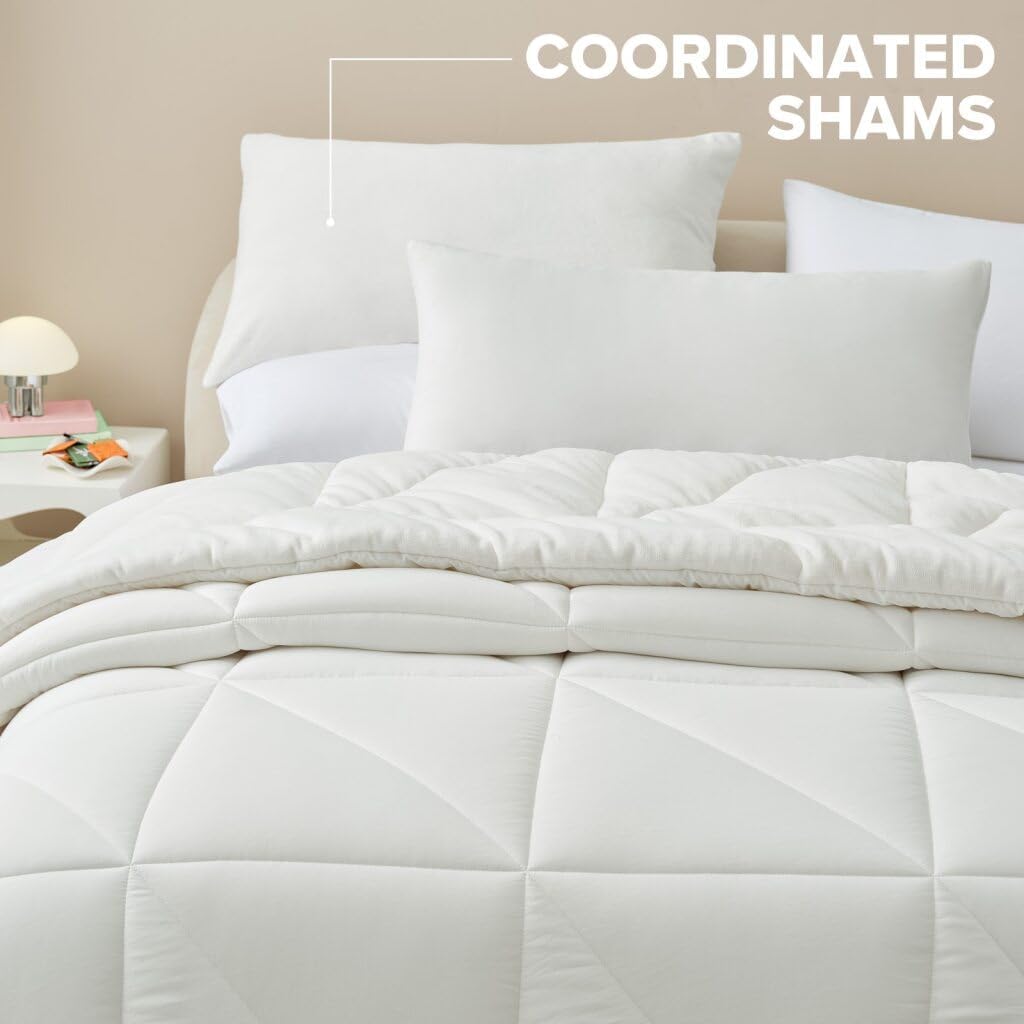 UGG King Comforter Set – 3 Piece Luxury Reversible Plush King Size Comforter Set with Down Alternative Fill, Soft Bedding Set with 2 Pillow Shams for Home & Bedroom Decor, White Snow (Corey)