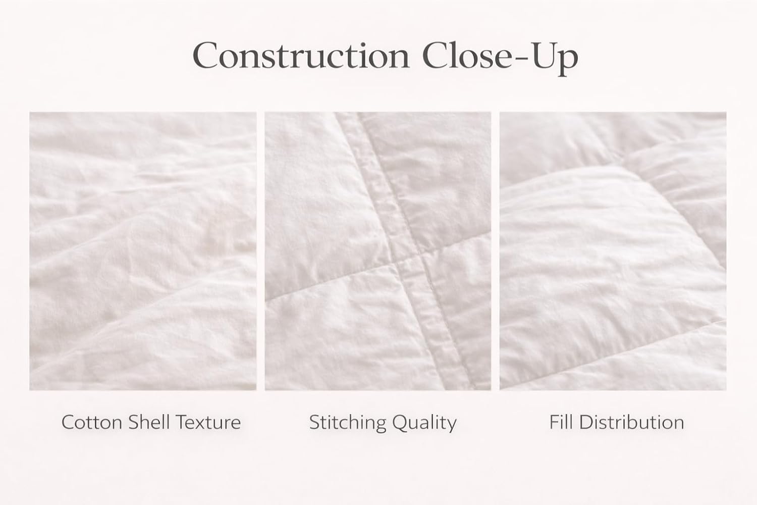 Continental Bedding Wool and Down Blend Comforter All Season Duvet Insert 300 Thread Count 100% Cotton Cover