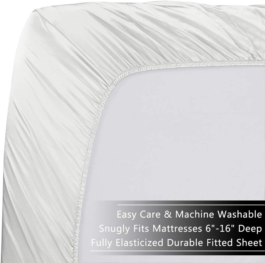 Orose Silk Fitted Bottom Sheet-100% Natural Mulberry Silk,Hypoallergenic,19 Momme,Seamless,Deep Pocket(16'),1pc (Ivory, Full)