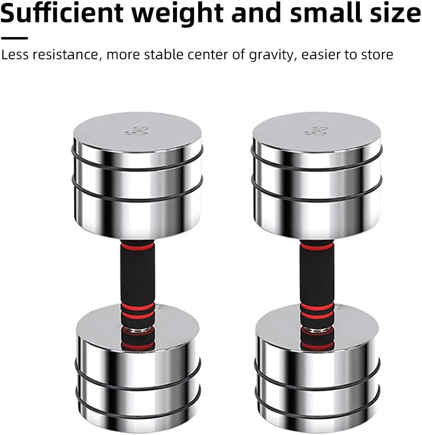 Steel Dumbbell Set Compact Portable Home Gym Fitness Hand Weights Men Women