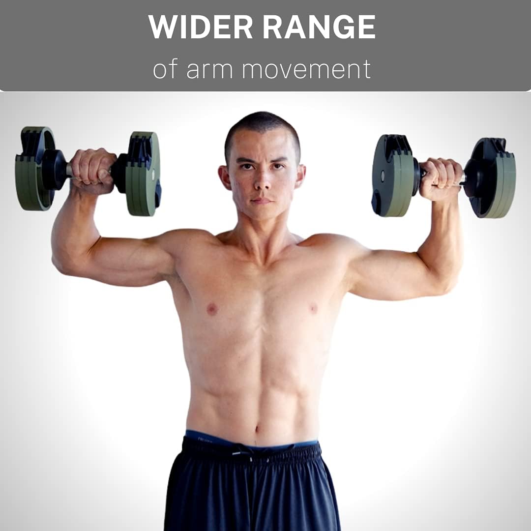 Adjustable Dumbbell (Single) 5-40/80lb, 5lb Increments, for Home Gym Fitness - Upto 20 weight settings