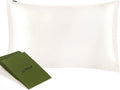 LILYSILK 22 Momme Silk Pillowcase for Hair and Skin 2 Pack, 600 Thread Count 100% Mulberry Silk, Soft Breathable Smooth Both Sided Silk Pillow Cover(Standard Size, 20''x26'', Ivory)