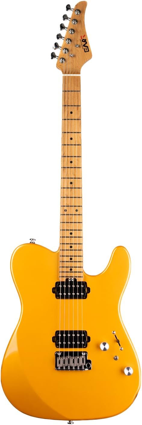 EART TL-380 6 String Solid-Body Electric Guitar Roasted Mahogany Body Maple Neck, Available in Gloss Finishes,Right