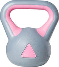 KOMBIUDA 1pc Rubberized Kettle-bell for Women's Fitness Training Non-slip Grip for Safe Workouts for Strength and Endurance Building Gym Gray Pink